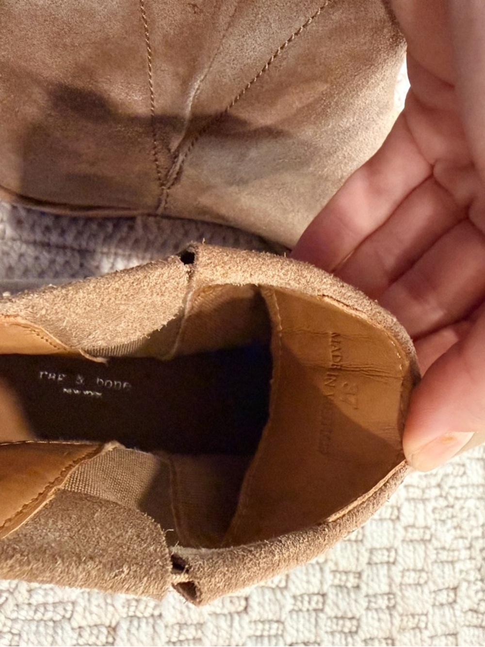 Rag & Bone Dart Suede Pull-On Ankle Booties - Picture 9 of 9